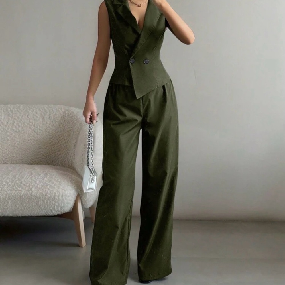 Olive Green Women's Pantsuit